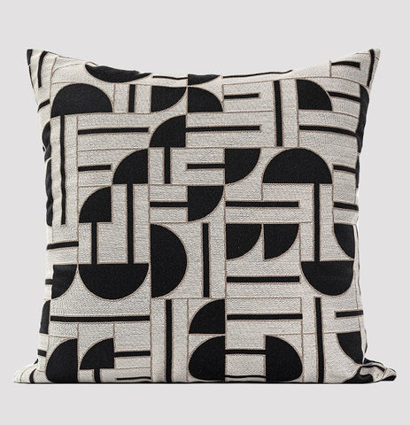 Geomeric Contemporary Pillows, Abstract Decorative Throw Pillows, Square Modern Throw Pillows for Couch, Large Simple Throw Pillow for Interior Design-Grace Painting Crafts