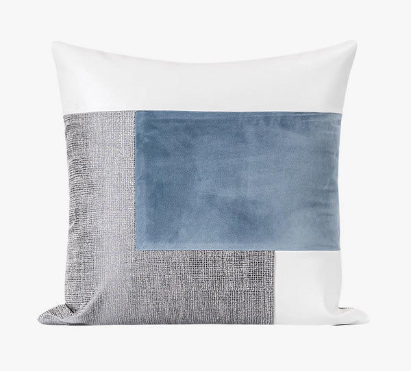 Sky Blue Abstract Contemporary Throw Pillow for Living Room, Modern Sofa Throw Pillows, Large Decorative Throw Pillows for Couch-Grace Painting Crafts