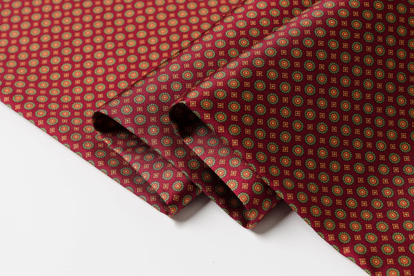 Red Mens Spring Autumn Scarf, Lightweight Silk Scarf Men, Formal Wear Silk Scarf, Silk Ascot For Men, Silk Neckerchief For Business, Mens Dress Silk Scarf, Long Silk Scarf for Men, High Quality Silk Necktie-Grace Painting Crafts