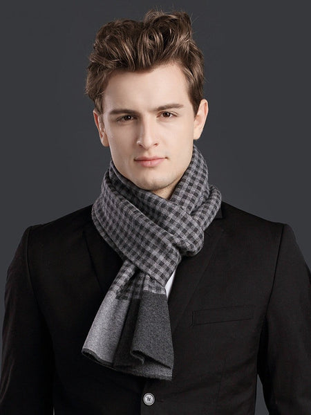 Men's Winter Scarf, Formal Men Scarf Styles, Casual Scarf Men, Modern Wool Scarf for Men, Men's Wool Scarf Winter, Business Wool Scarf for Gentleman-Grace Painting Crafts