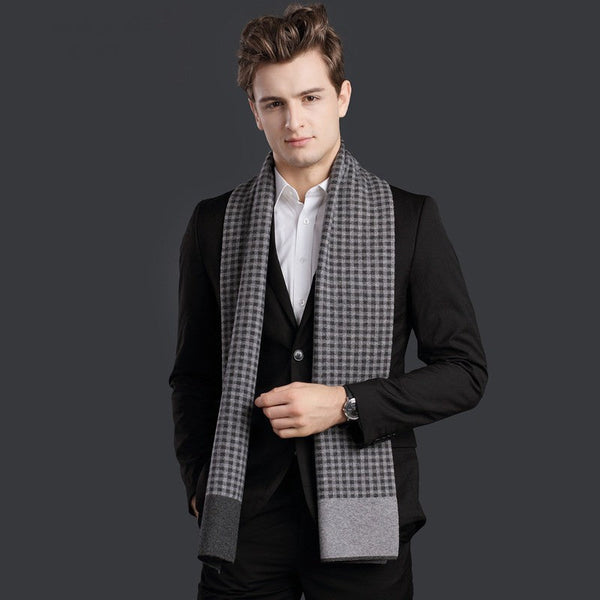 Men's Winter Scarf, Formal Men Scarf Styles, Casual Scarf Men, Modern Wool Scarf for Men, Men's Wool Scarf Winter, Business Wool Scarf for Gentleman-Grace Painting Crafts