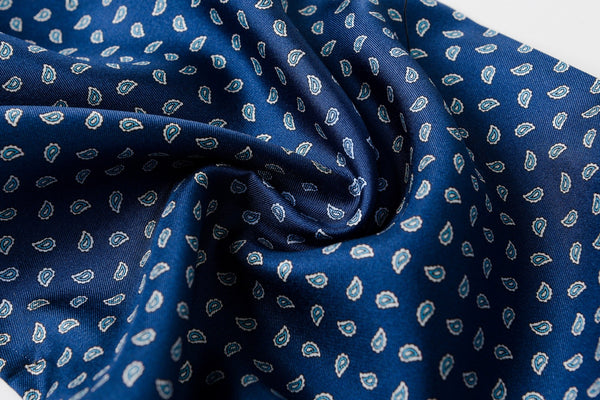 Formal Wear Silk Scarf, Silk Ascot For Men, Blue Mens Spring Autumn Scarf, Lightweight Silk Scarf Men, Silk Neckerchief For Business, Mens Dress Silk Scarf, Long Silk Scarf for Men, High Quality Silk Necktie-Grace Painting Crafts