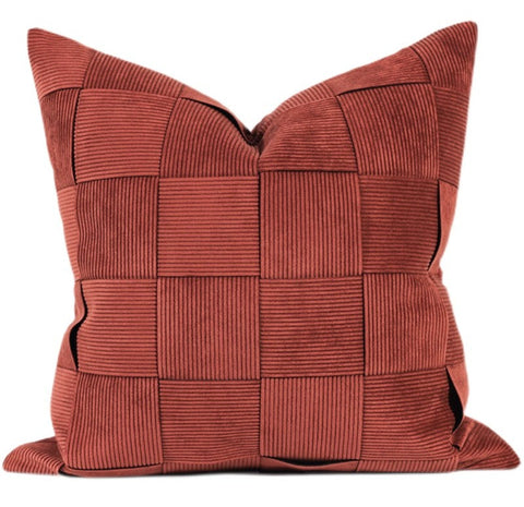 Modern Throw Pillows, Decorative Throw Pillow for Couch, Red Modern Sofa Pillows, Decorative Throw Pillows for Living Room Couch, Large Square Pillows-Grace Painting Crafts