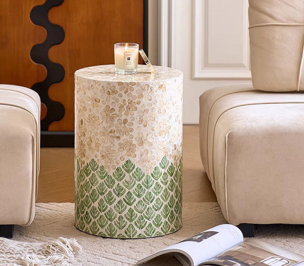 Creative Coffee Table, Contemporary Side Table, Small End Table, Portable Casual Side Table, Shell Small Sofa Side Table, Modern Side Table, Contemporary Bedside Table, Bedside Small Side Table-Grace Painting Crafts