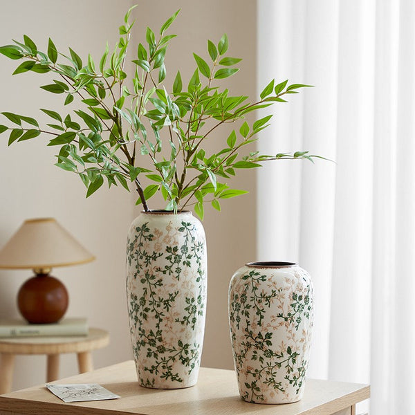 Porcelain Flower Vases, Rustic Flower Vases on Table, Dining Table Centerpiece, Ceramic Bouquet Vases, Handmade Water Holding Flower Vase-Grace Painting Crafts