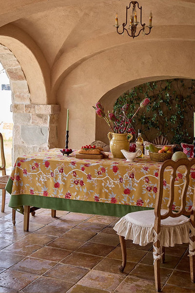 Farmhouse Table Cloth, Dining Room Flower Table Cloths, Large Square Tablecloth for Round Table, Extra Large Rectangular Table Covers for Kitchen-Grace Painting Crafts