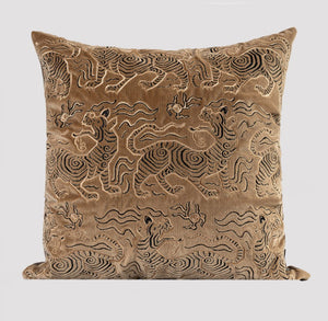 Contemporary Modern Sofa Pillows, Embroidery Tiger Pattern Pillows for Couch, Decorative Throw Pillows for Bedroom, Large Modern Sofa Pillow for Living Room-Grace Painting Crafts