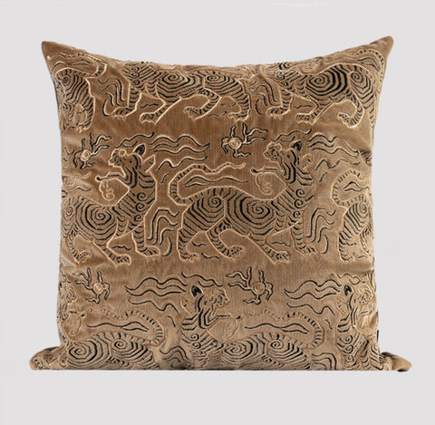 Contemporary Modern Sofa Pillows, Embroidery Tiger Pattern Pillows for Couch, Decorative Throw Pillows for Bedroom, Large Modern Sofa Pillow for Living Room-Grace Painting Crafts
