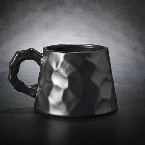 Ceramic Coffee Mug, Large Capacity Coffee Cups, Large Handmade Pottery Coffee Cup, Large Tea Cup, Black Coffee Cup-Grace Painting Crafts