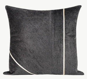 Contemporary Throw Pillow for Living Room, Modern Square Pillows, Abstract Black Throw Pillows for Couch, Simple Modern Sofa Throw Pillows-Grace Painting Crafts