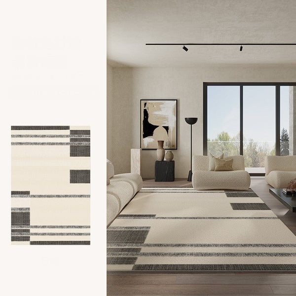 Abstract Area Rugs for Living Room, Geometric Contemporary Modern Rugs Next to Bed, Modern Carpets for Office, Modern Soft Rugs under Dining Room Table-Grace Painting Crafts