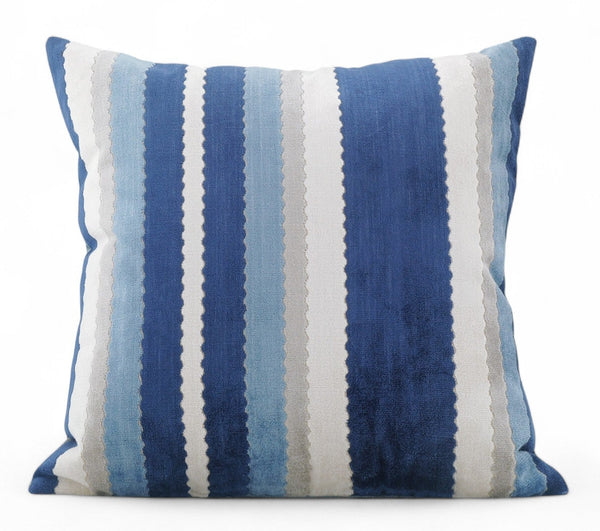 Contemporary Square Modern Throw Pillows for Couch, Large Abstract Blue Decorative Throw Pillows, Simple Throw Pillow for Interior Design, Modern Sofa Pillows-Grace Painting Crafts