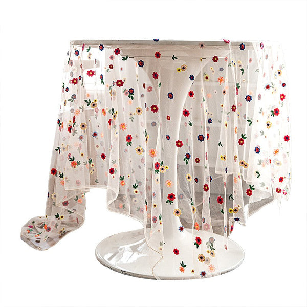Extra Large Rectangular Tablecloth for Oval Table, Spring Flower Lace Tablecloths, Lace Embroidered Table Covers, Rectangular Table Covers for Coffee Table-Grace Painting Crafts