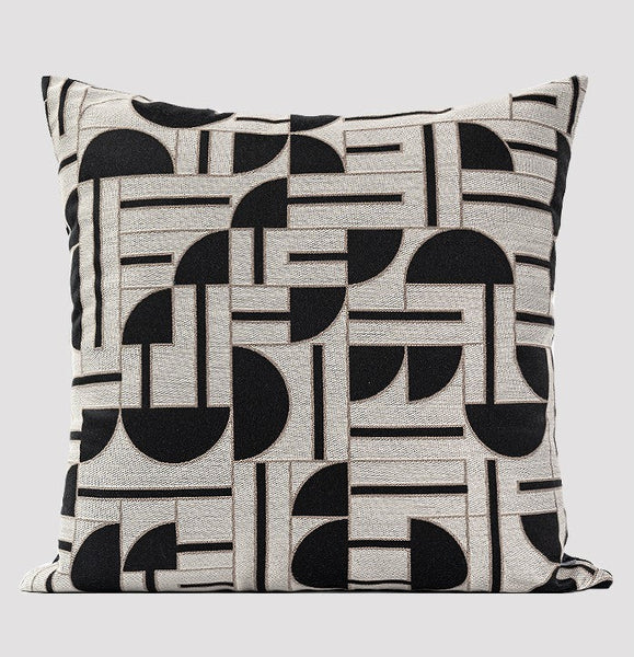 Geometric Contemporary Pillows, Abstract Decorative Throw Pillows, Square Modern Throw Pillows for Couch, Large Simple Throw Pillow for Interior Design-Grace Painting Crafts