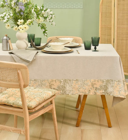 Modern Tablecloth for Kitchen, Cotton and Linen Rectangle Table Covers for Dining Room Table, Square Tablecloth for Coffee Table-Grace Painting Crafts