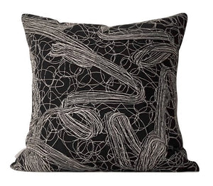 Decorative Pillow for Interior Design, Black Modern Throw Pillows, Simple Modern Throw Pillow for Couch, Modern Sofa Pillow Covers-Grace Painting Crafts