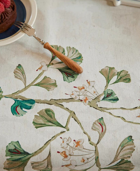 Extra Large Modern Rectangular Tablecloth for Dining Room Table, Ginkgo Leaves Table Covers, Square Tablecloth for Kitchen, Large Tablecloth for Round Table-Grace Painting Crafts