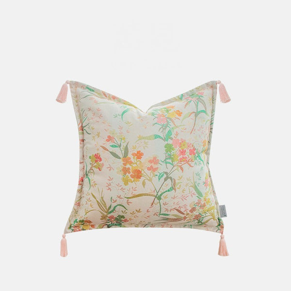 Living Room Decorative Pillows, Modern Decorative Cushions, Decorative Pillows for Bed, Decorative Pillow Arrangement Ideas for Interior Design, Embroidered Floral Bird Pattern Pillow Covers-Grace Painting Crafts