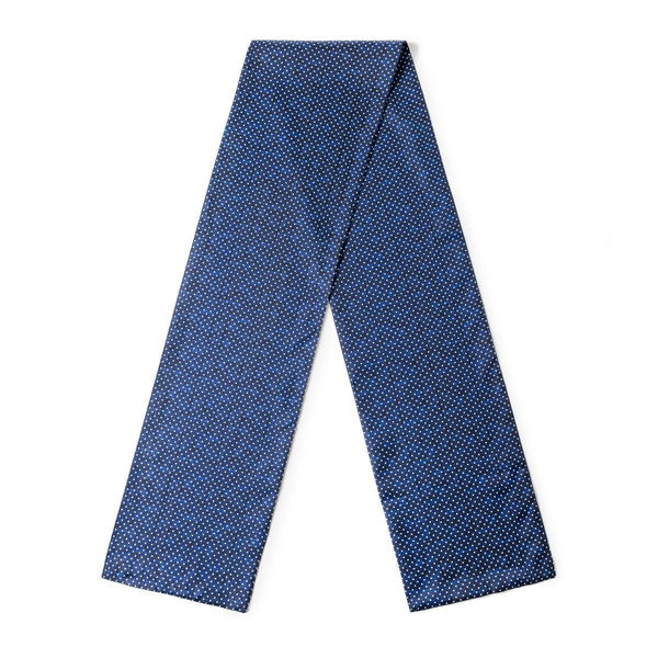 Formal Wear Silk Scarf, Silk Ascot For Men, British Style Long Scarf, Luxury Blue Silk Neck Scarf, Silk Scarf For Suit, Business Silk Scarf Men, Mens Spring Autumn Scarf, Lightweight Silk Scarf Men-Grace Painting Crafts