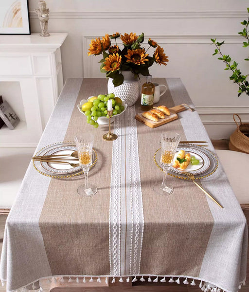 Large Cotton and Linen Rectangle Table Covers for Dining Room Table, Modern Table Cloth for Kitchen, Rectangular Tablecloths for Coffee Table-Grace Painting Crafts