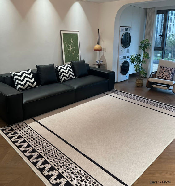 Mid Century Modern Rugs for Living Room, Abstract Contemporary Modern Rugs for Dining Room, Geometric Contemporary Rugs-Grace Painting Crafts
