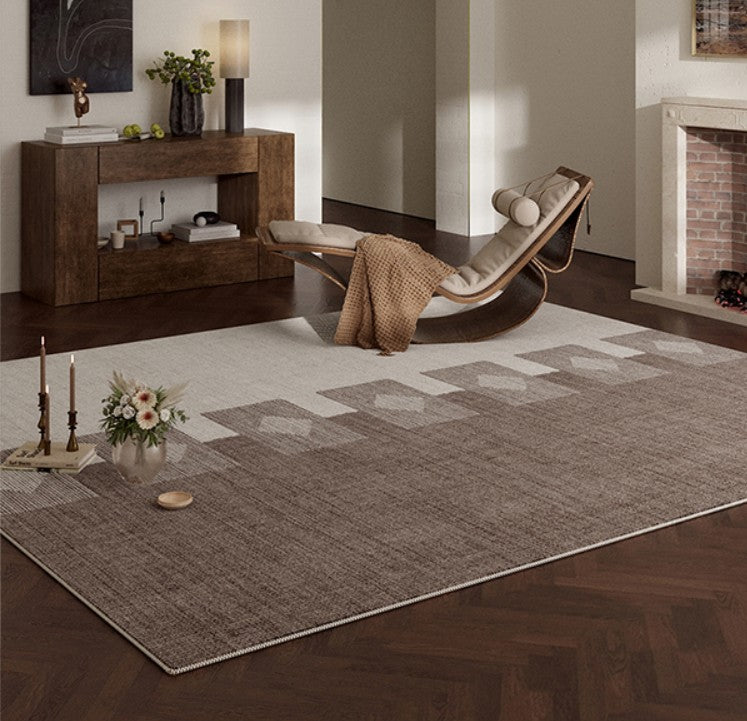 Modern Rugs under Dining Room Table, Mid Century Geometric Carpets, Abstract Modern Rugs for Living Room, Contemporary Modern Rugs Next to Bed-Grace Painting Crafts