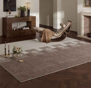 Modern Rugs under Dining Room Table, Mid Century Geometric Carpets, Abstract Modern Rugs for Living Room, Contemporary Modern Rugs Next to Bed-Grace Painting Crafts