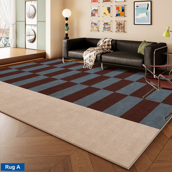 Modern Rugs under Coffee Table, Mid Century Contemporary Modern Rugs, Colorful Modern Rugs for Living Room, Dining Room Geometric Modern Rugs-Grace Painting Crafts