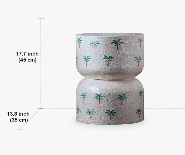 Modern Side Table, Contemporary Side Table, Portable Casual Side Table, Shell Small Sofa Side Table, Contemporary Bedside Table, Bedside Small Side Table, Creative Coffee Table, Elegant Small End Table-Grace Painting Crafts