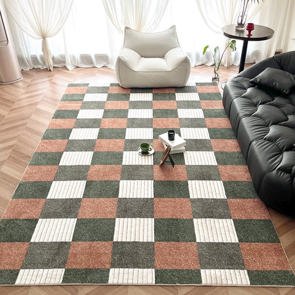 Mid Century Geometric Carpets, Modern Rugs under Dining Room Table, Abstract Modern Rugs for Living Room, Contemporary Modern Rugs Next to Bed-Grace Painting Crafts