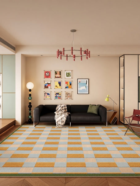 Modern Rugs for Living Room, Geometric Modern Carpets, Mid Century Contemporary Rugs, Colorful Abstract Rugs for Bedroom