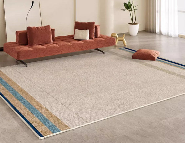 Modern Rugs under Dining Room Table, Abstract Area Rugs for Living Room, Modern Carpets for Kitchen, Geometric Contemporary Modern Rugs Next to Bed-Grace Painting Crafts