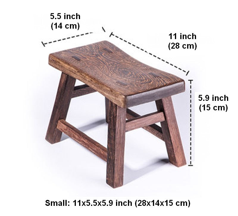 Wenge Wood Stool, Children's Wooden Stool, Shoe-changing Stool, Solid Wood low Stool, Sofa Stool, Dining Table Stool-Grace Painting Crafts