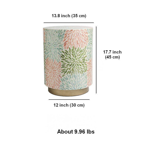 Unique Small End Table, Contemporary Small Sofa Side Table, Portable Casual Side Table, Creative Coffee Table, Shell Small Side Table-Grace Painting Crafts