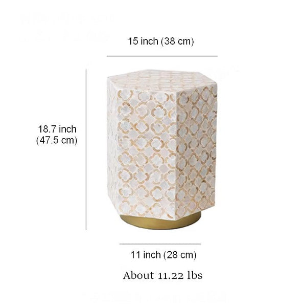 Creative Coffee Table, Contemporary Small Sofa Side Table, Shell Small Side Table, Portable Casual Side Table, Unique Small End Table-Grace Painting Crafts