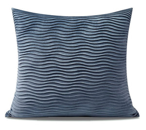 Abstract Blue Decorative Throw Pillows, Large Simple Throw Pillow for Interior Design, Geomeric Contemporary Square Modern Throw Pillows for Couch-Grace Painting Crafts