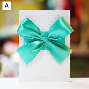 Unique Anniversary Greeting Card to Lovers, Beautiful Valentine's Day Greeting Card, Creative Birthday Greeting Card, Bowknot Greeting Cards, Original Handmade Wedding Greeting Card-Grace Painting Crafts