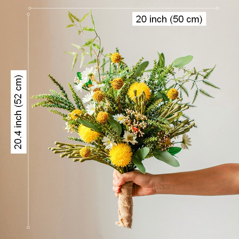 Beautiful Modern Artificial Flowers for Dining Room Table, Dandelion, Wheat Branch, Eucalyptus Globulus, Unique Flower Arrangement for Home Decoration-Grace Painting Crafts