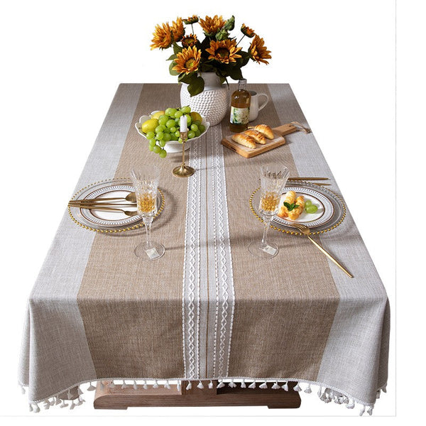 Large Cotton and Linen Rectangle Table Covers for Dining Room Table, Modern Table Cloth for Kitchen, Rectangular Tablecloths for Coffee Table-Grace Painting Crafts