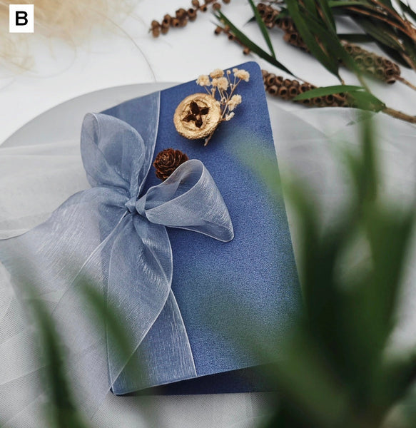 Original Handmade Anniversary Greeting Card, Creative Birthday Greeting Card, Beautiful Valentine's Day Greeting Card, Unique Wedding Greeting Card, Dried Flower Bowknot Greeting Cards-Grace Painting Crafts