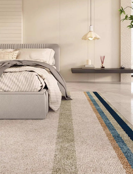 Modern Rugs under Dining Room Table, Abstract Area Rugs for Living Room, Modern Carpets for Kitchen, Geometric Contemporary Modern Rugs Next to Bed-Grace Painting Crafts