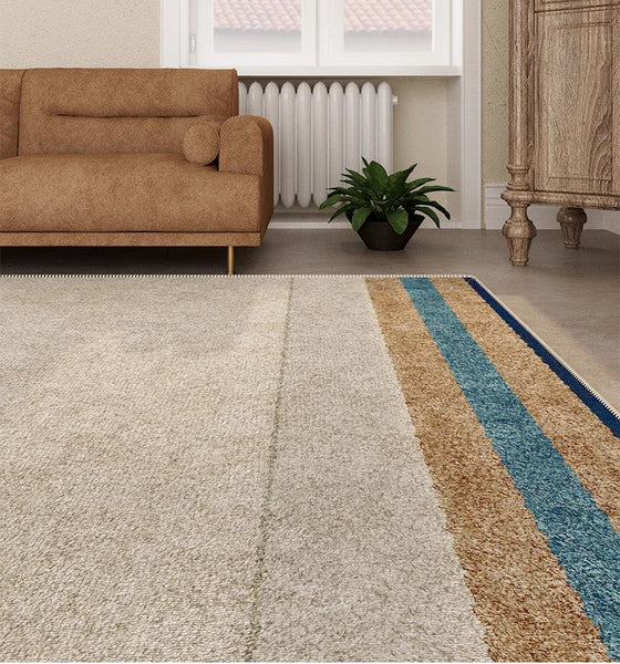 Modern Rugs under Dining Room Table, Abstract Area Rugs for Living Room, Modern Carpets for Kitchen, Geometric Contemporary Modern Rugs Next to Bed-Grace Painting Crafts