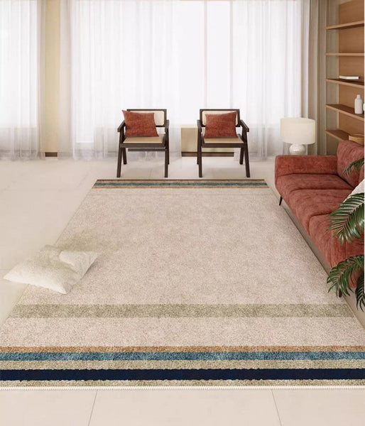 Modern Rugs under Dining Room Table, Abstract Area Rugs for Living Room, Modern Carpets for Kitchen, Geometric Contemporary Modern Rugs Next to Bed-Grace Painting Crafts