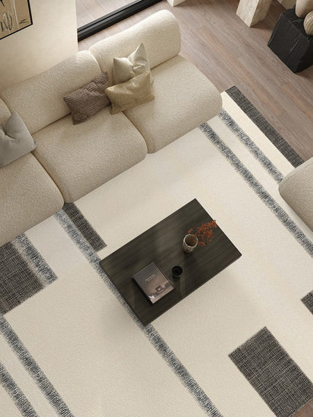 Abstract Area Rugs for Living Room, Geometric Contemporary Modern Rugs Next to Bed, Modern Carpets for Office, Modern Soft Rugs under Dining Room Table-Grace Painting Crafts