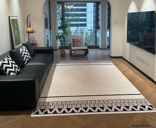 Large Geometric Contemporary Rugs, Mid Century Modern Rugs for Living Room, Abstract Contemporary Modern Rugs for Dining Room-Grace Painting Crafts