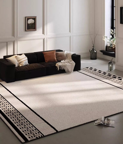 Mid Century Modern Rugs for Living Room, Abstract Contemporary Modern Rugs for Dining Room, Geometric Contemporary Rugs-Grace Painting Crafts