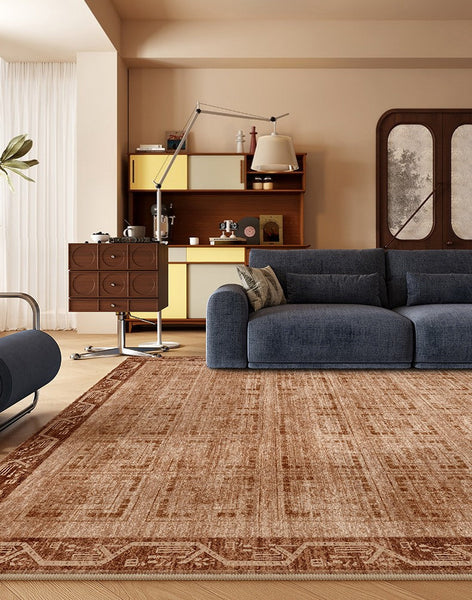 Large Abstract Rugs for Living Room, Mid Century Geometric Contemporary Modern Rugs Next to Bed, Large Modern Area Rugs-Grace Painting Crafts