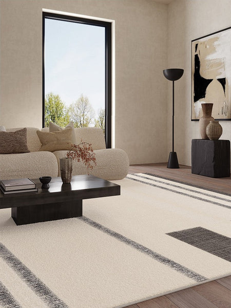 Abstract Area Rugs for Living Room, Geometric Contemporary Modern Rugs Next to Bed, Modern Carpets for Office, Modern Soft Rugs under Dining Room Table-Grace Painting Crafts