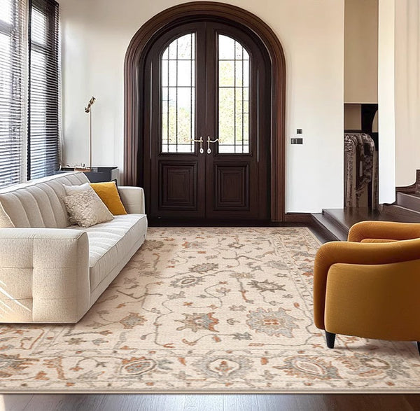 Flower Pattern Modern Rugs for Farmhouse, Bedroom Modern Rugs, Modern Rugs for Dining Room, Modern Rugs for Living Room-Grace Painting Crafts