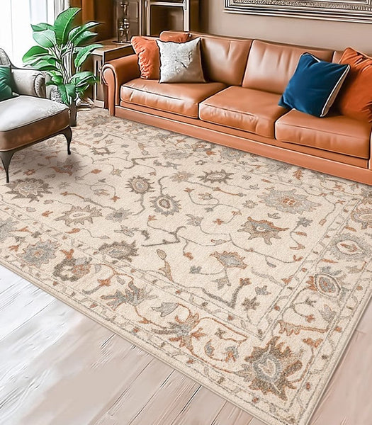 Flower Pattern Modern Rugs for Farmhouse, Bedroom Modern Rugs, Modern Rugs for Dining Room, Modern Rugs for Living Room-Grace Painting Crafts